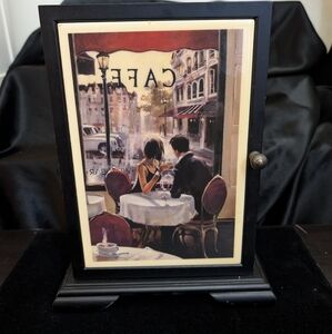 Jewelry Box Heighton Brent " After Hours" with Hand painted Ceramic Tile